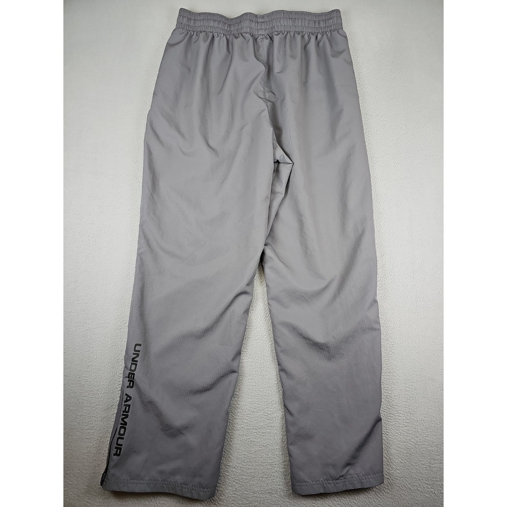 Under Armour Windbreaker Track Pants Men XL Gray Loose 32" Woven Vital Warmup - Picture 7 of 9